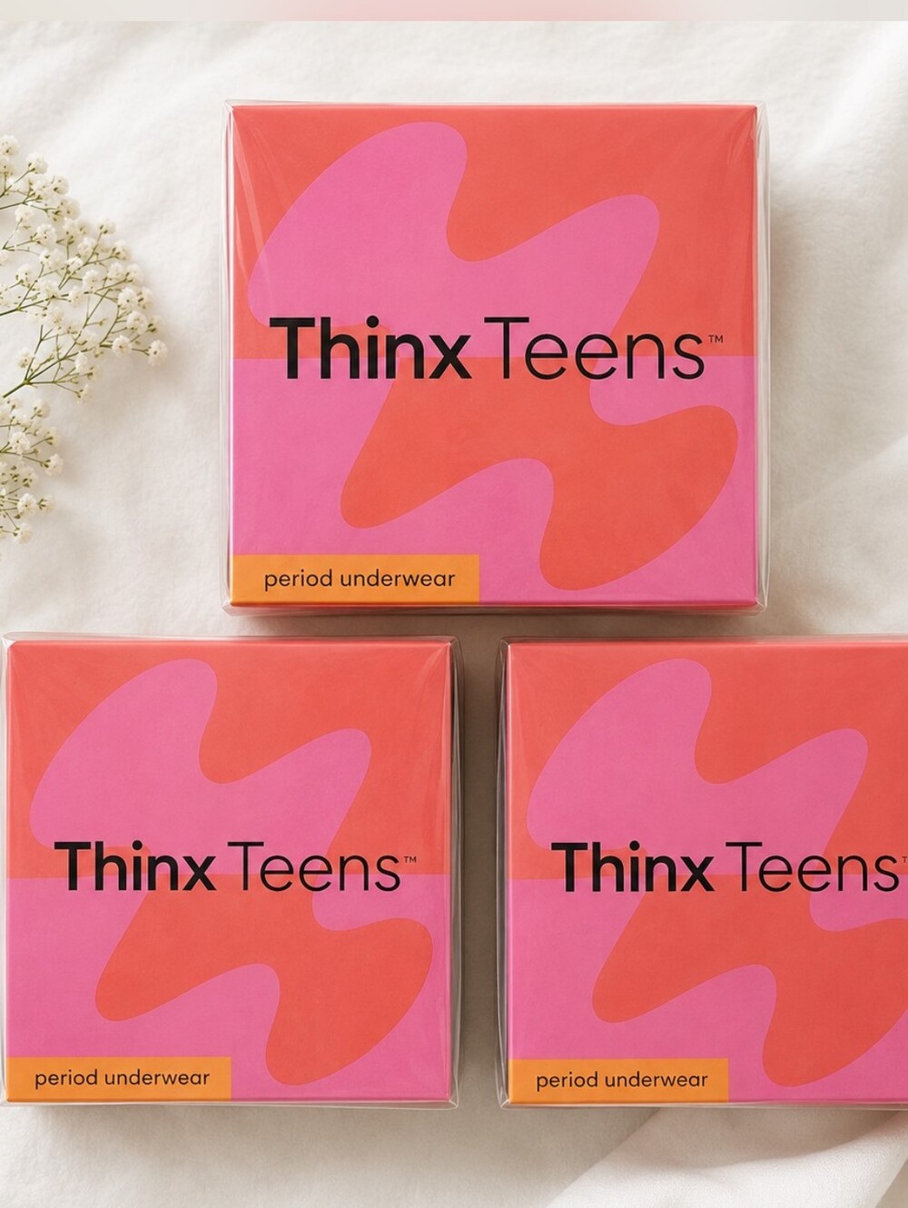 Thinx Teens Period Underwear Bikini Size S 9-10 Lot Of Three NEW In Package